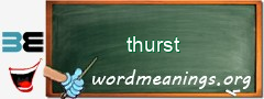 WordMeaning blackboard for thurst